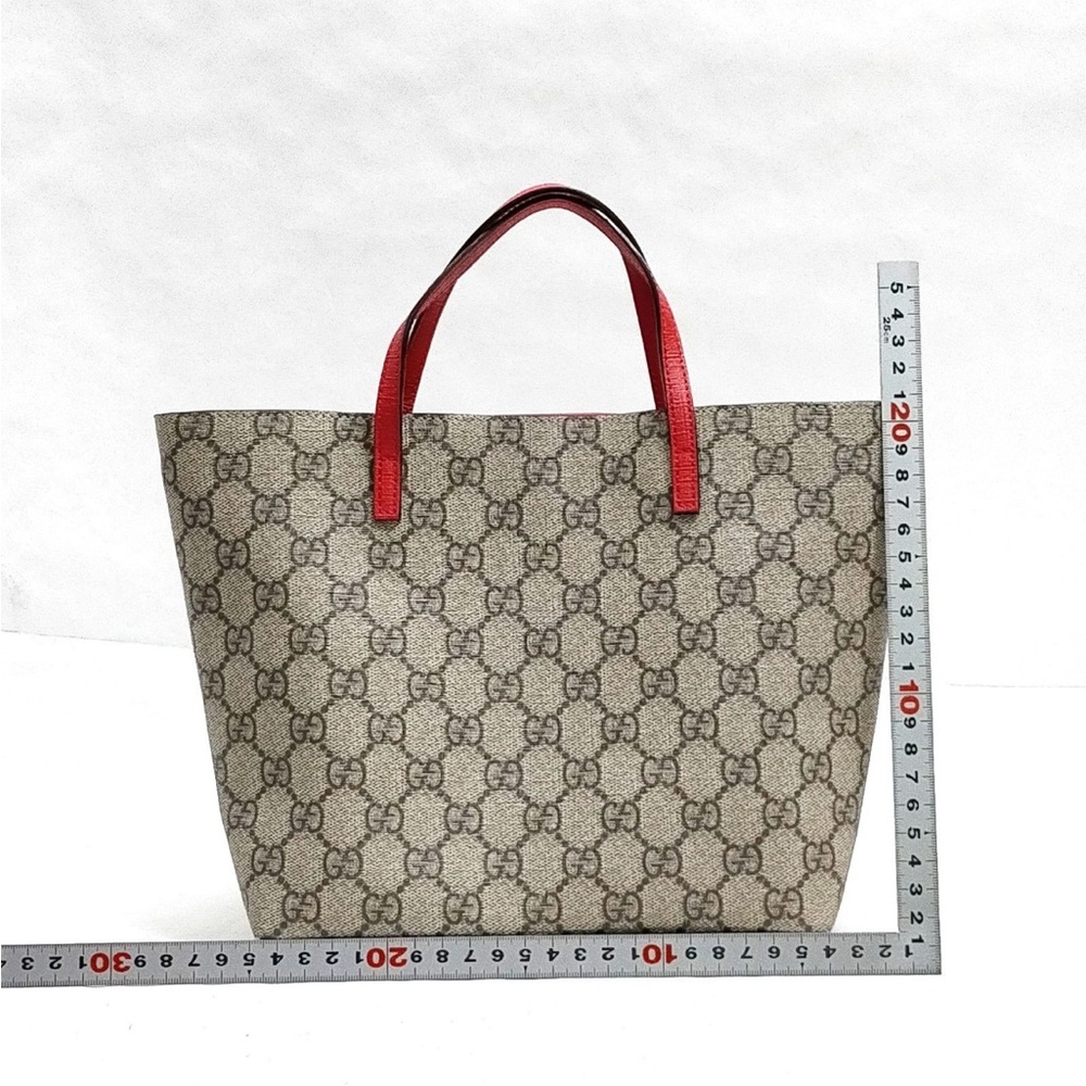 Gucci Girl's GG Supreme Rainbow Bow Tote - Picture 3 of 14